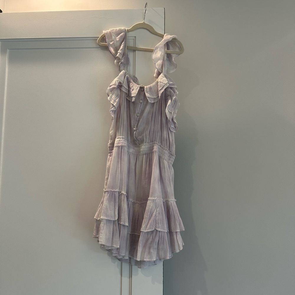 Ruffled Sleeveless Dress in Light Purple